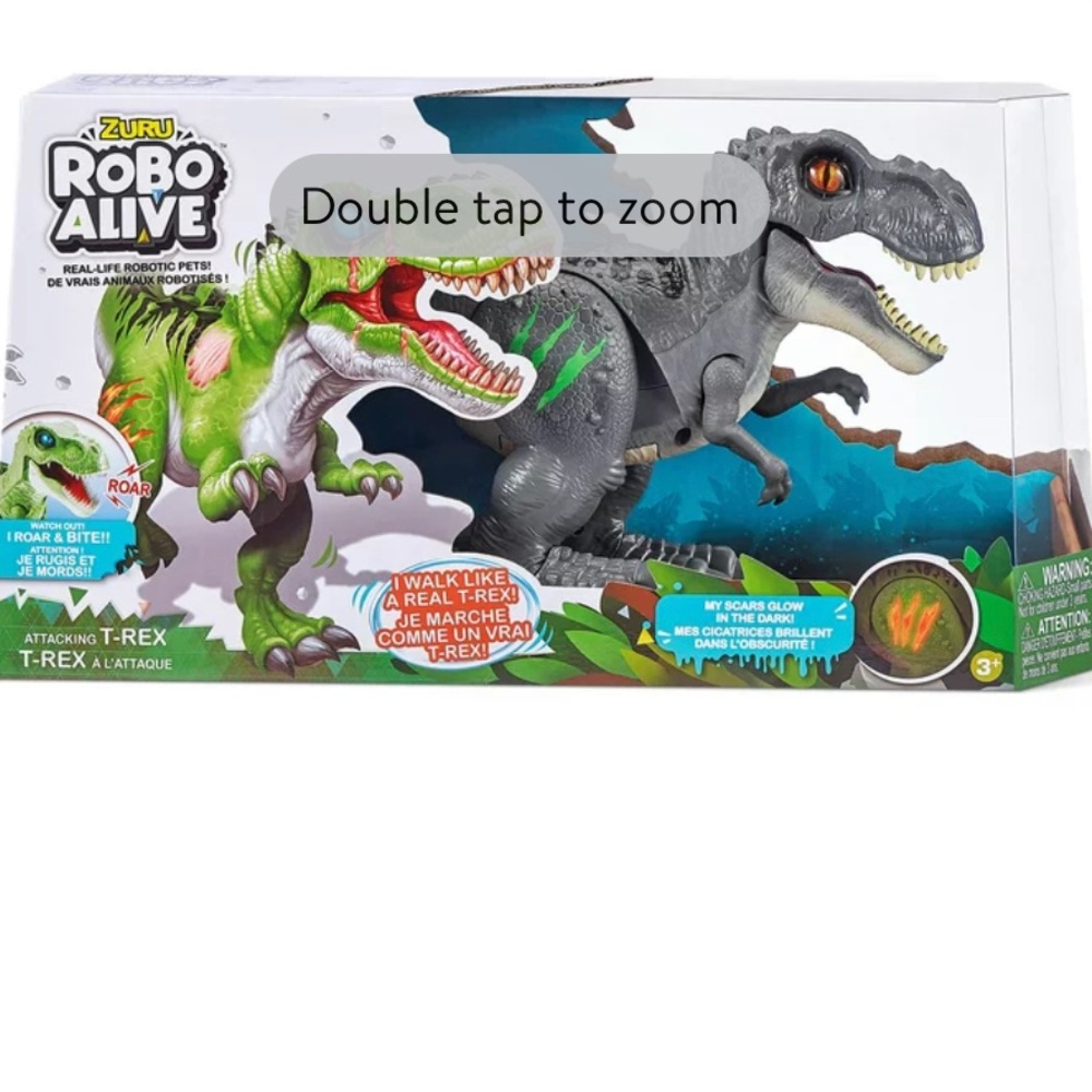 ZURU Robo Alive - Attacking T-Rex Battery-Powered Robotic Toy GREY NIB - Picture 4 of 7